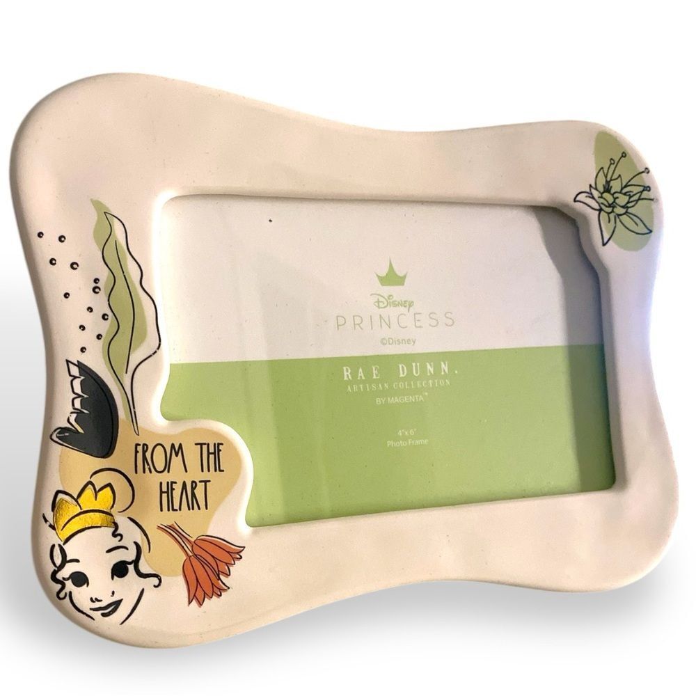 Rae Dunn x Disney Princess Tiana Princess Frog 4x6 Ceramic Picture Frame